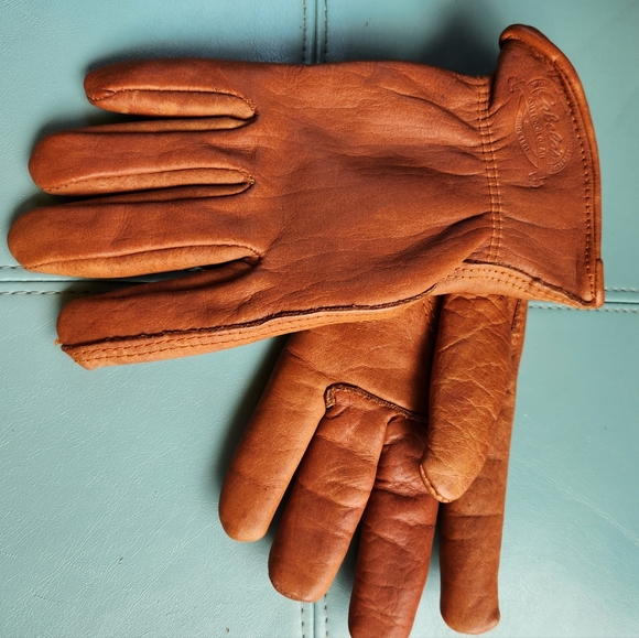 CABELA'S Loved Ranch Work Thinsulate Insulation Lined Golden Leather Gloves S - Picture 5 of 16